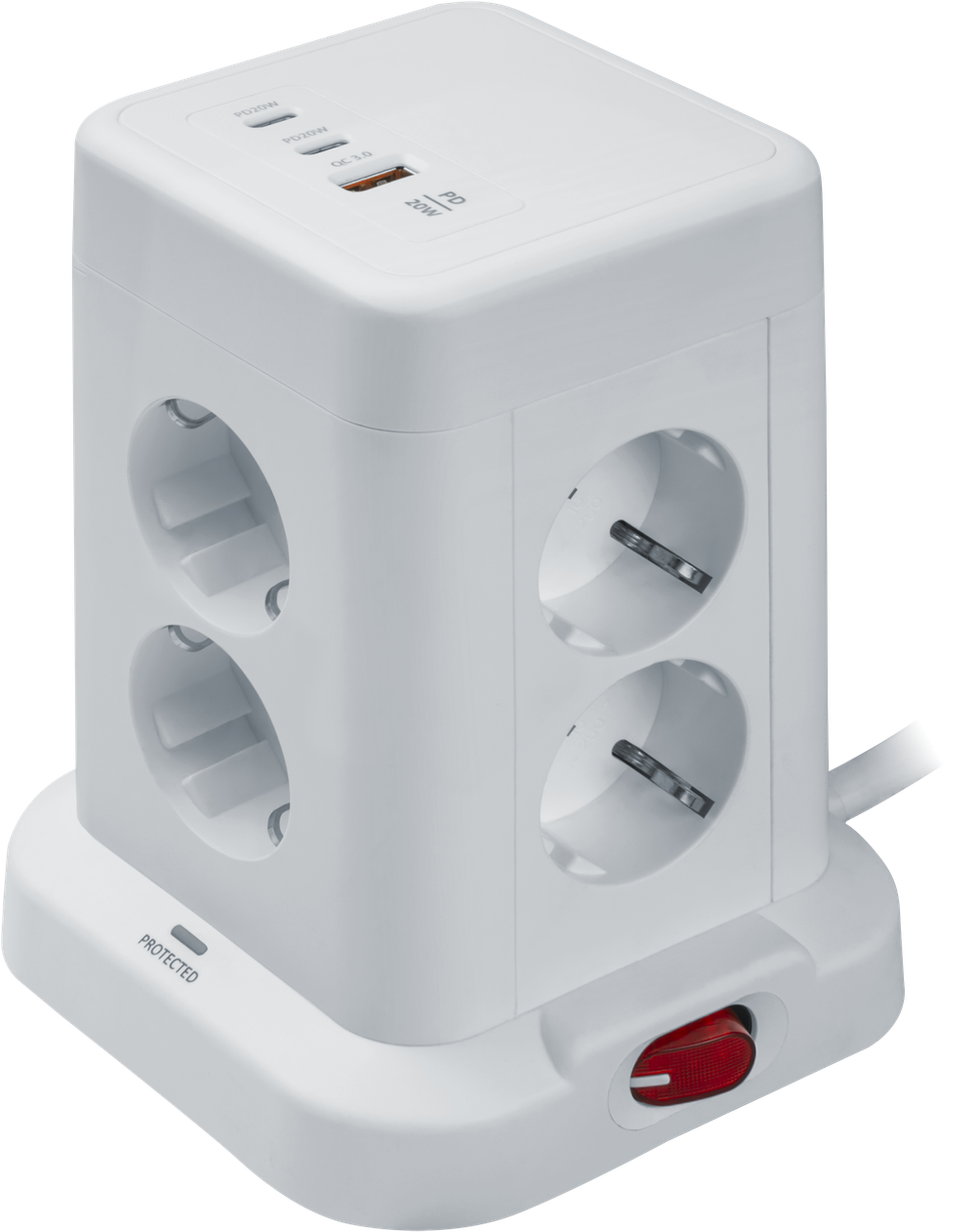 Сетевой фильтр Navigator 95 684 NSP-USB-08-180-ESC-3x1-PD20W