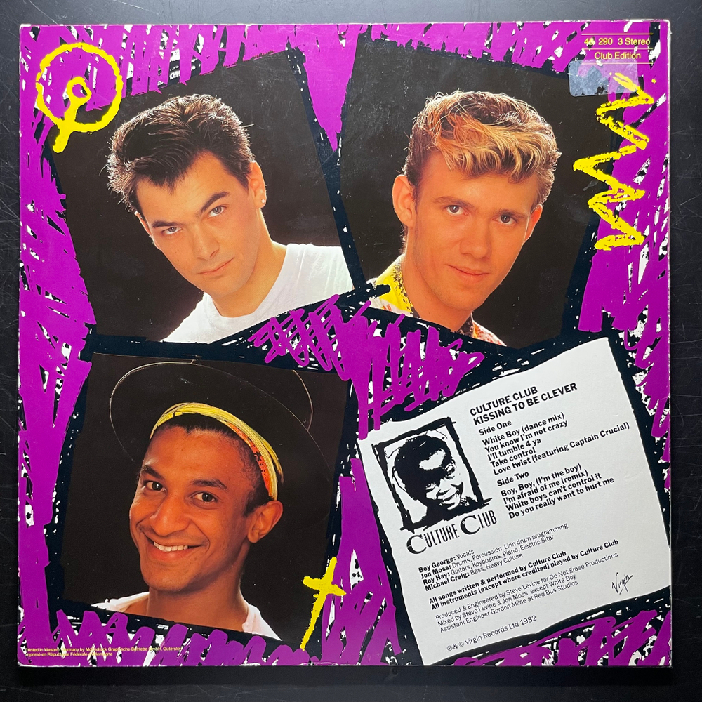 Culture Club ‎– Kissing To Be Clever (Англия 1982г.)