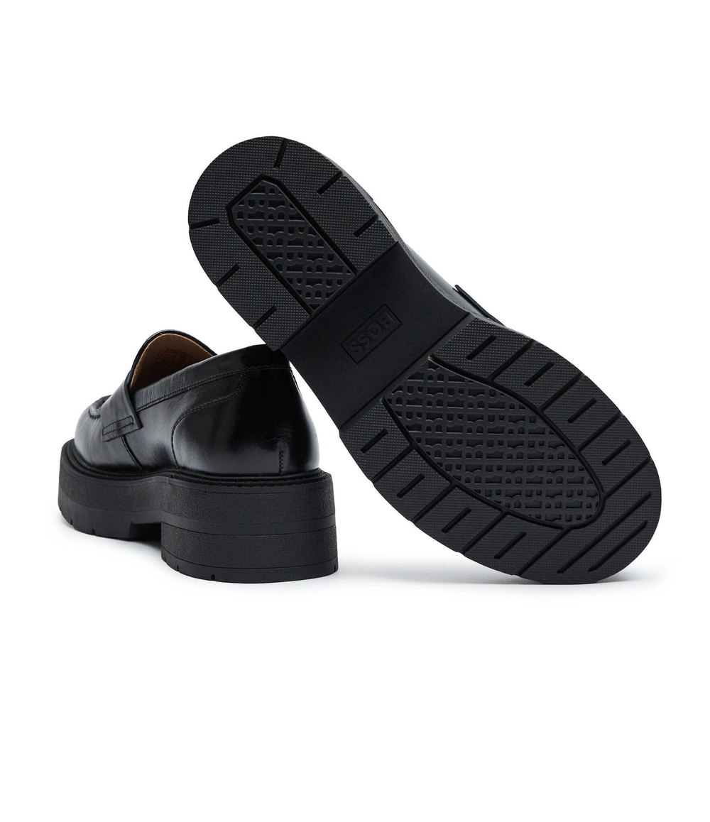 Кожаные мокасины BOSS BLACK - черный(50523590)