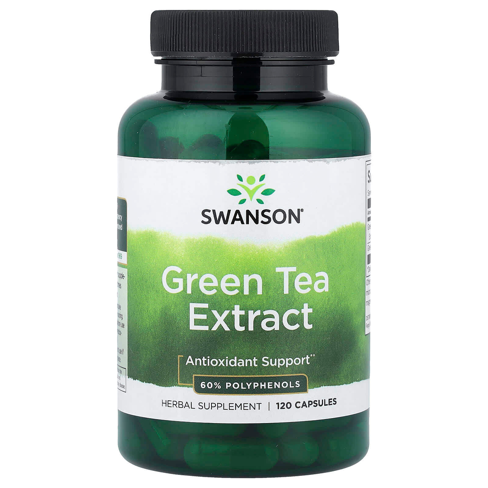 Swanson, экстракт зеленого чая, 120 капсул
