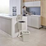 Контейнер для мусора с двумя баками totem pop, 40 л, белый