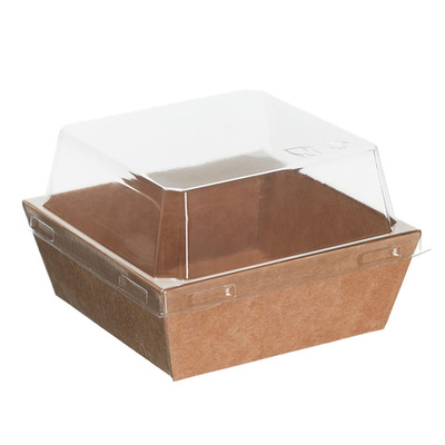Контейнер бумажный Ant Box Kraft с крышкой 250 мл 8 - 8 (80x80x68) 1/1000