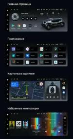 Магнитола для Ford Mondeo 4, Focus 2, S-Max/Galaxy и пр. (ШГУ овальное) - Teyes LUX ONE 360 монитор 12.3" 2K QLED на Android 10, Быстрая, CarPlay, 4G SIM-слот, 4 камеры в комплекте