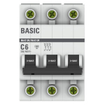 Автоматический выключатель ВА 47-29 3P 6А (C) 4,5кА BASIC