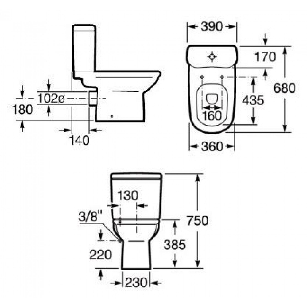 УНИТАЗ-КОМПАКТ ROCA GIRALDA c сиденьем