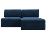 Диван угловой модульный Лига-060 НПБ угол универсальный, BRUT 11 синий, Велюр, 129510