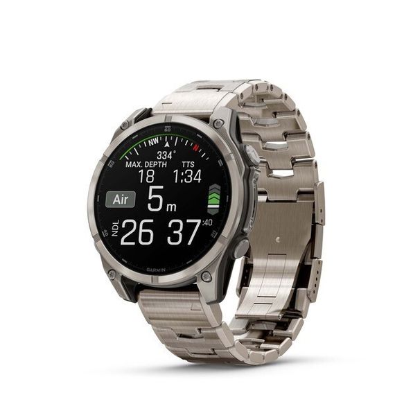 Умные часы Garmin Fenix 8, 47 мм, AMOLED, Sapphire bare Titanium, graphite with titanium band plus graphite silicone band