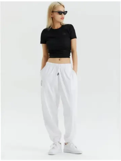 Брюки-джоггеры свободного кроя с высокой посадкой