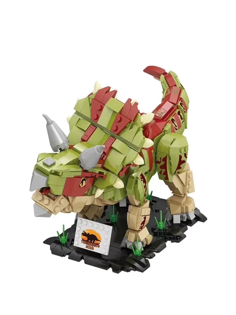 Конструктор растительноядный динозавр Трицератопс 952 детали