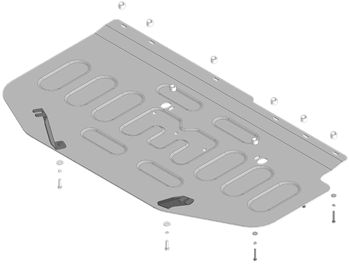 Защита топливного бака. 4 мм, Алюминий для Voyah Passion 2022-н.в., Motodor.348611