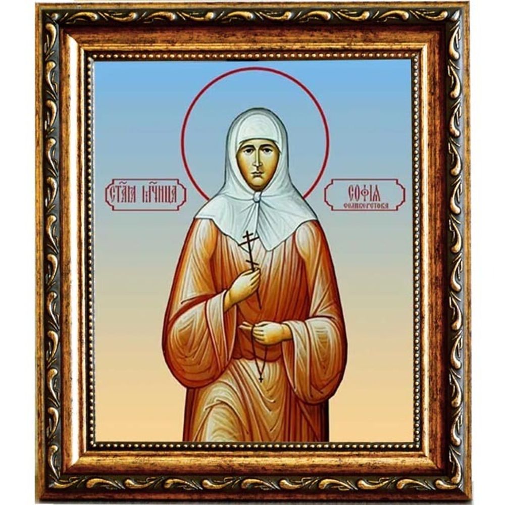 София Селиверстова, Преподобномученица, послушница. Икона на холсте.