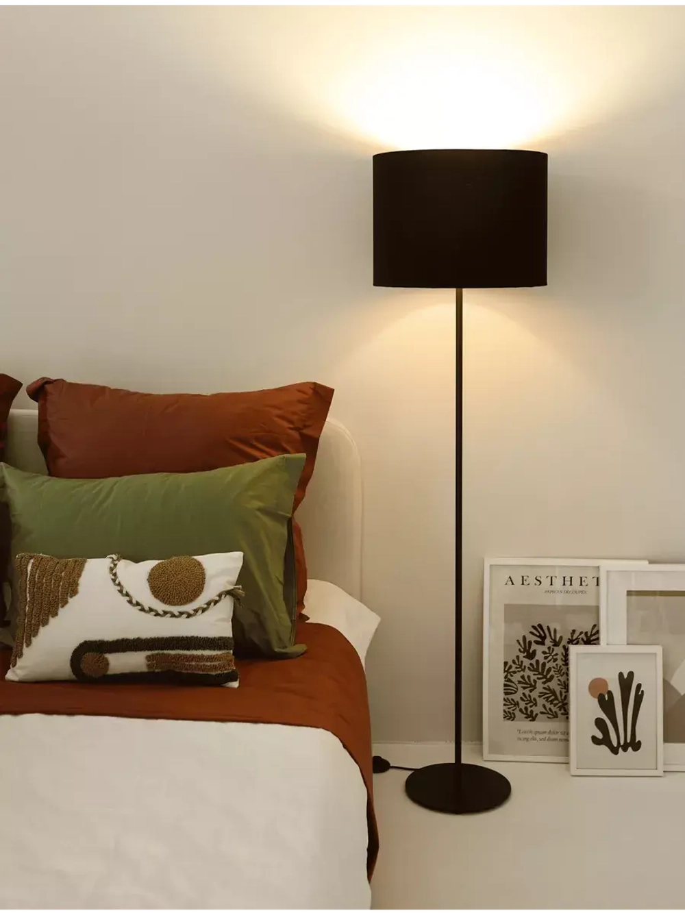 Абажур для торшера e27 тканевый декоративный