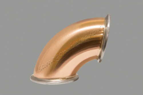 Полуотвод "Самогон и водка" медный наклонный ХД-2d