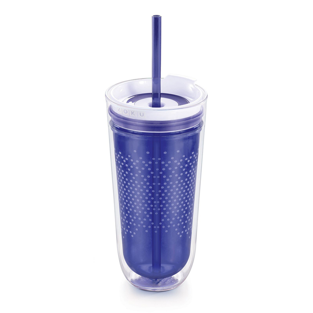 Стакан с двойными стенками Travel синий Zoku