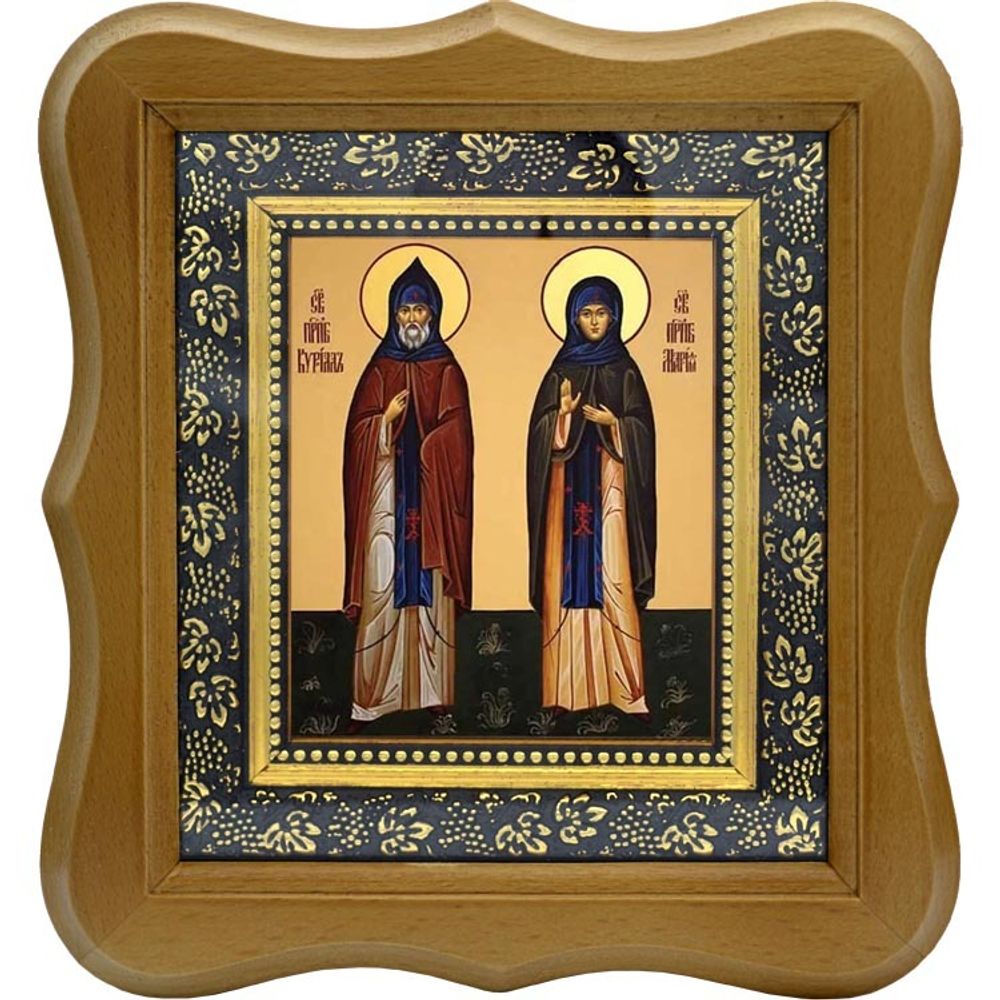 Кирилл и Мария Радонежские Преподобные. Икона на холсте.