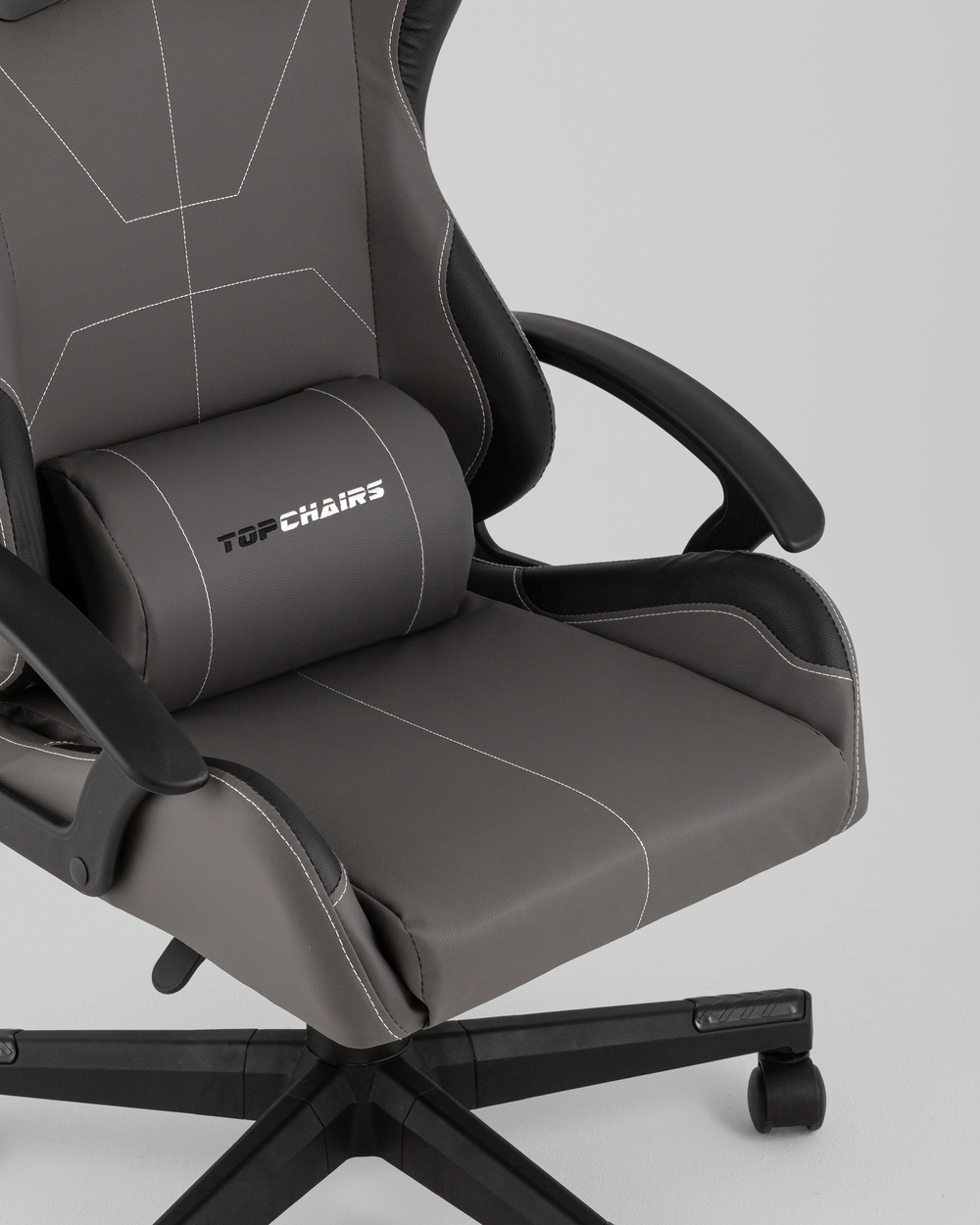 Кресло спортивное TopChairs Wyvern серо-черный