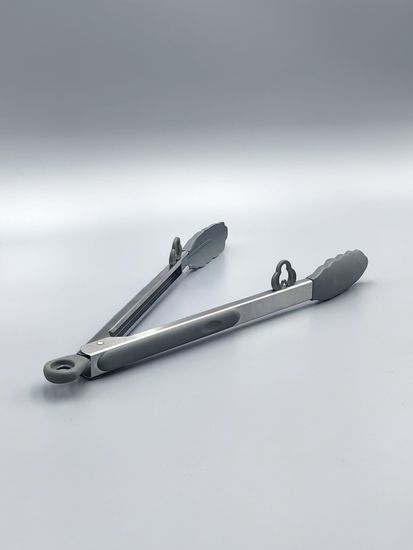 Щипцы силиконовые 30,5 см. Kamille КМ 7512 с ручками из нержавеющей стали