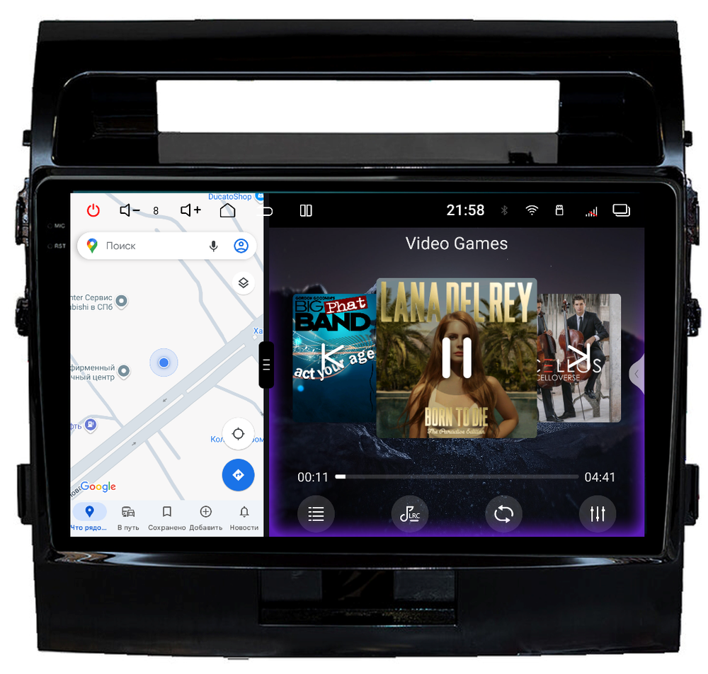 Магнитола для Toyota Land Cruiser 200 2007-2015 (экран климата внизу) - Redpower 85200M PRO/PROmax ТОП звук, 2K QLED, Android 14, CarPlay, 4G SIM-слот