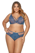 Соблазнительный бюстгальтер с мягкой чашкой и декоративными бретелями (Размер: 70F) (Цвет: черный)