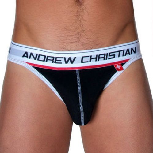 Мужские трусы стринги Andrew Christian String Flexsoft Show It Black AC34