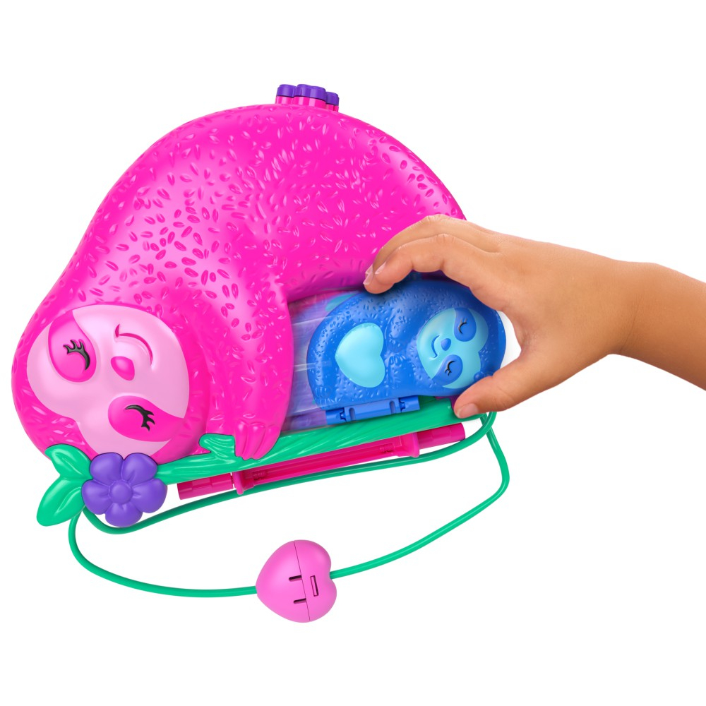 Polly Pocket - Семья ленивцов Компактная сумочка Раскладной игровой набор HRD40