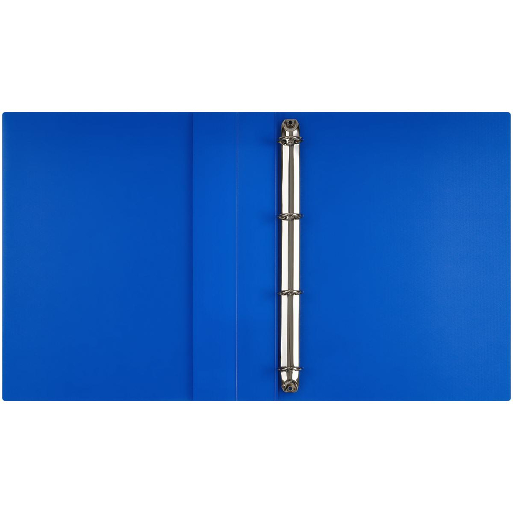 Папка на 4 кольцах А4 700мкм, синяя "Кристалл" (Стамм)