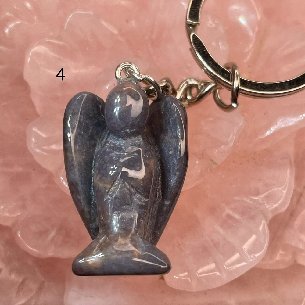 46797 Агат моховой Брелок Ангел фигурка 25мм