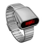 IB BENLYDESIGN S10801S1 Electronic Movement Stainless Steel Strap Watch Unisex Red Watch Dial Waterproof