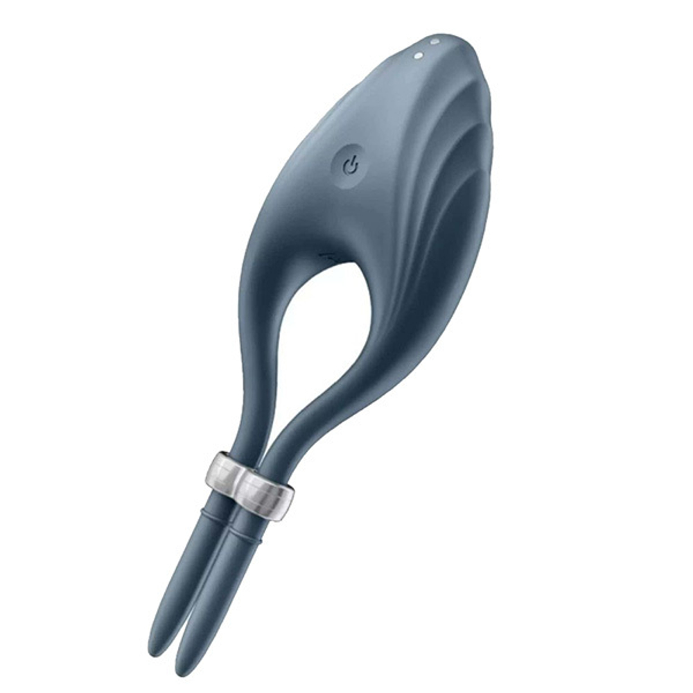 Темно-синее эрекционное кольцо-лассо 2,6-6см Satisfyer Duelist