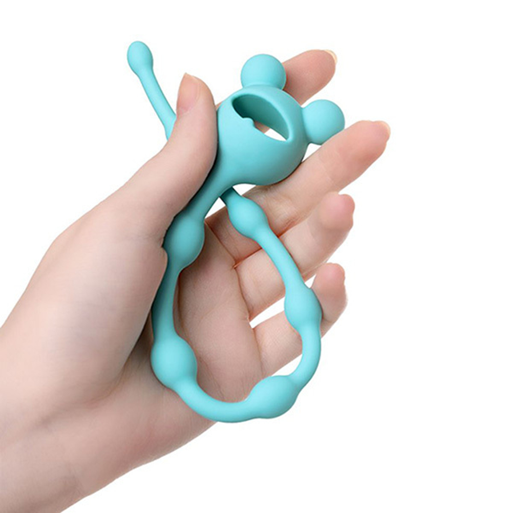 Мятная силиконовая анальная цепочка 27,4см ToyFa ToDo Froggy 356003