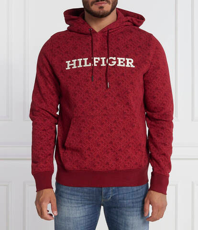 Худи AOP MONOGRAM HOODY Tommy Hilfiger - бордовый(MW0MW32703)