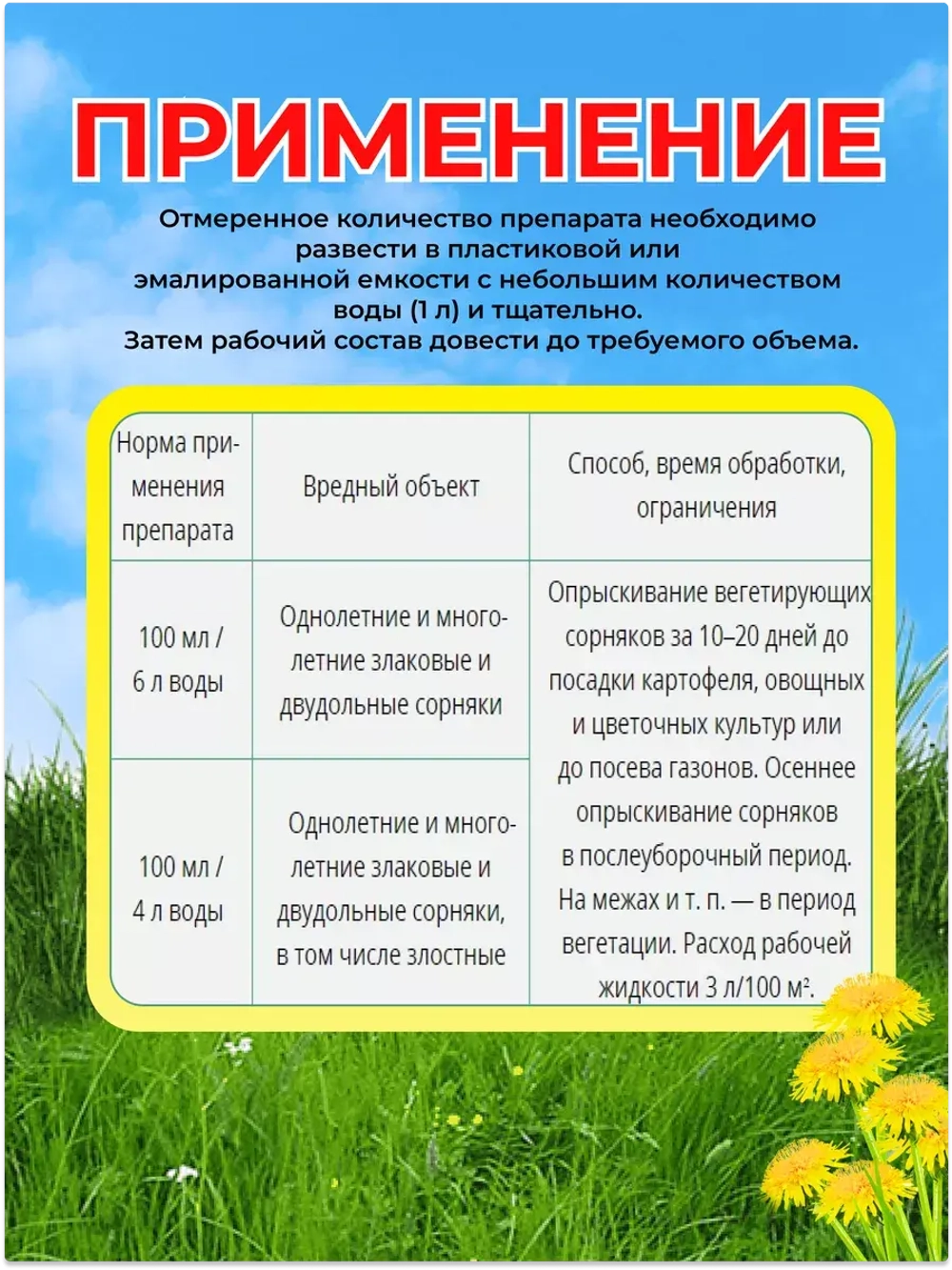 Чистогряд Средство от сорняков гербицид 100мл *3шт
