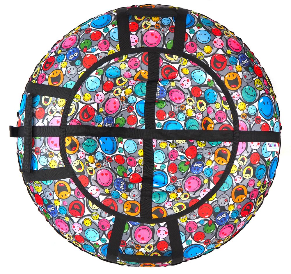 Тюбинг SnowDream Glamour S Смайл серый