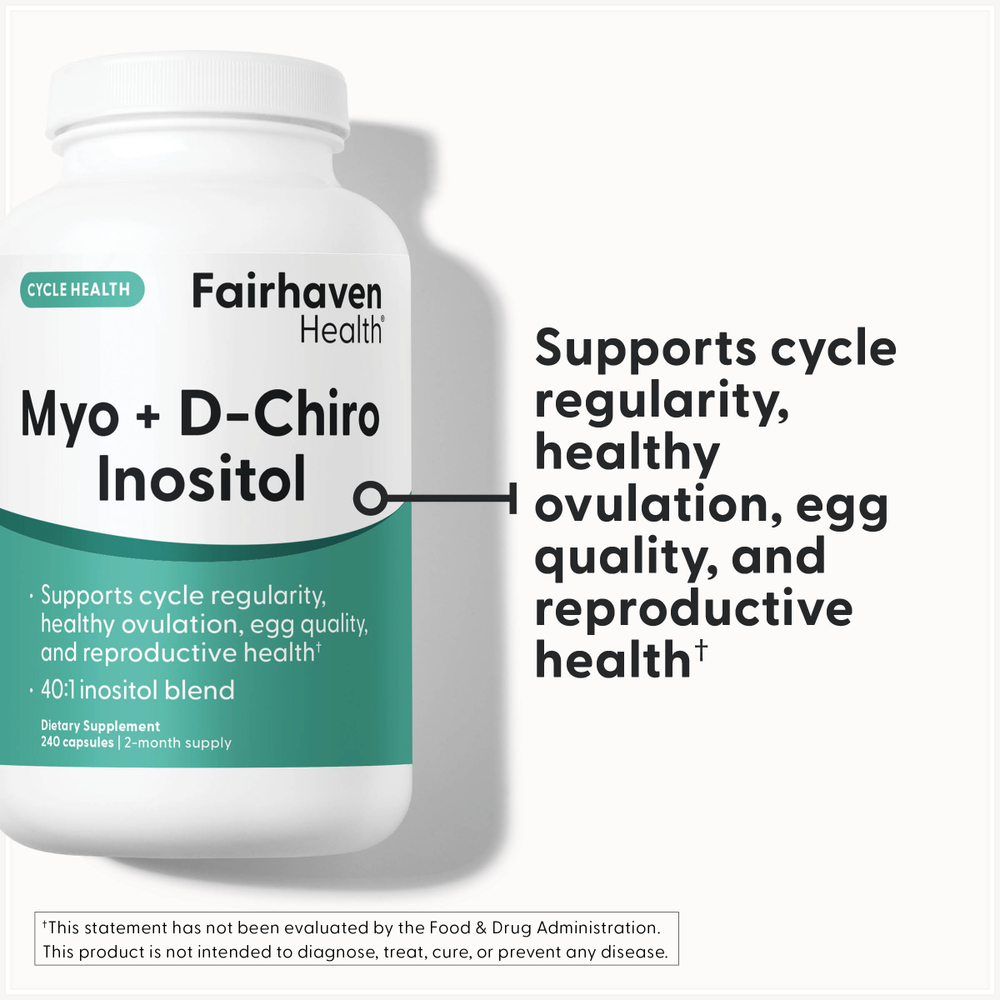 Fairhaven Health, мио- и D-хироинозитол, 240 капсул