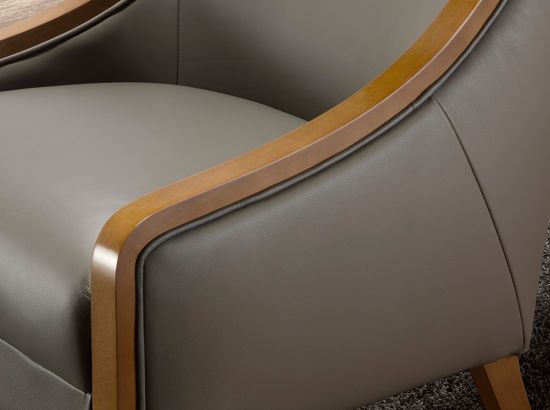 Кресло 5126/A825-T541029 серое кожаное Испания 
