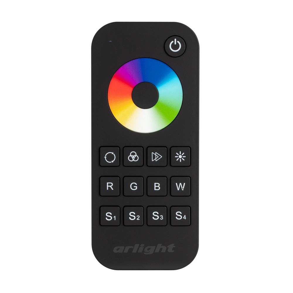 Пульт SMART-R28-RGBW Black (1 зона, 2.4G) (Arlight, IP20 Пластик, 5 лет) 023479