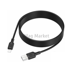 Зарядный кабель Borofone BX113, USB-A - Lightning, 2.4A, 18W, 2 м, черный