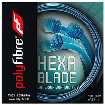 Теннисные струны Polyfibre Hexablade (12,2 m) - небесный