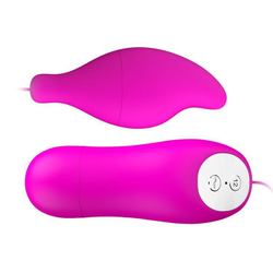 Лиловое виброяйцо Pleasure Shell в форме капли