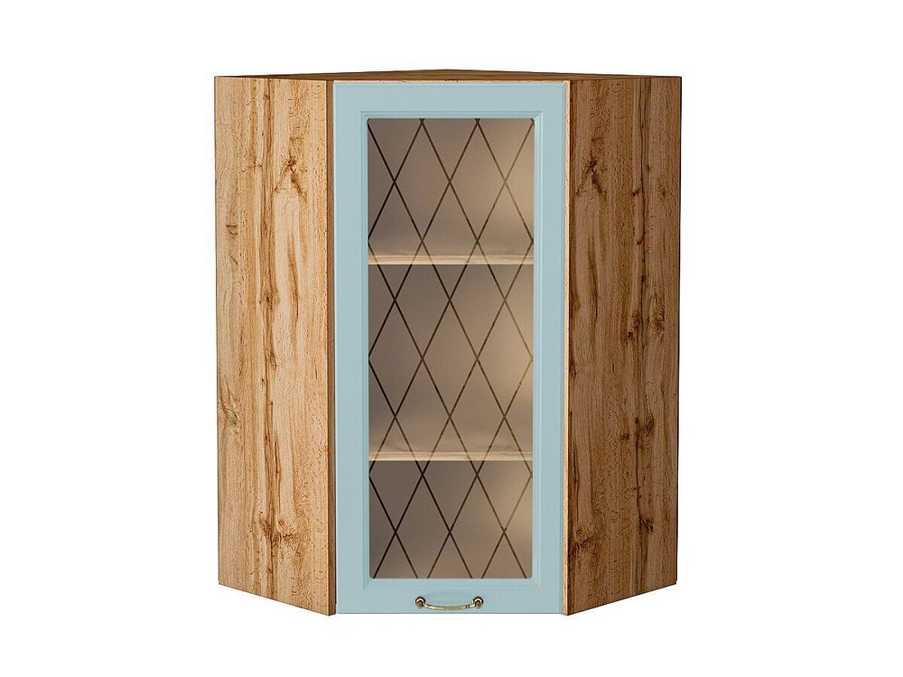 Шкаф верхний угловой остекленный Ницца