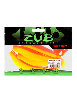 Приманка ZUB-PROVOCATOR 123мм(4,8")-5шт, (цвет 023) розовый верх-желтый низ