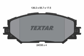 TEXTAR - 2433601-TET - Brake Pad Set, disc brake