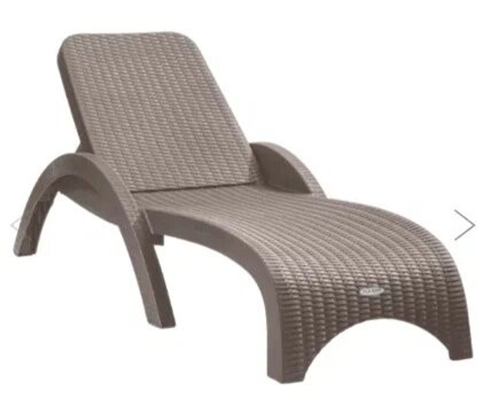 Шезлонг RATTAN (серый) пластик в Екатеринбурге
