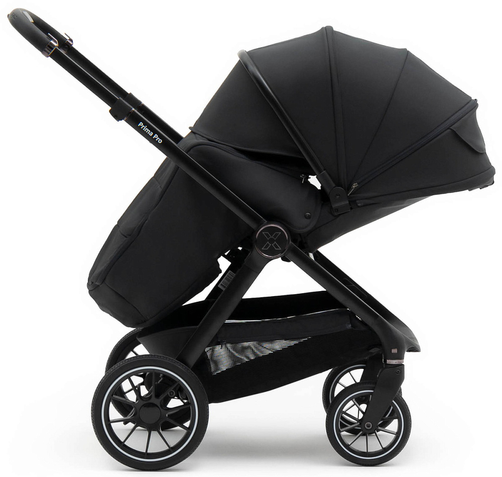 Коляска Agex Prima Pro 3 в 1 с автокреслом i-Team ATG080 Grey APA657 Midnight Grey (Темно-серый)