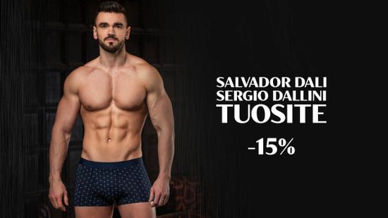 Скидка 15% на нижнее белье Salvador Dali, Sergio Dallini, Tuosite 👍