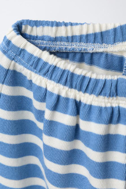 ZARA ДЖОГГЕРЫ В ПОЛОСКУ, ЭКРЮ/СИНИЙ