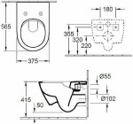 Унитаз подвесной Villeroy&Boch Subway 2.0 5614R0R1 альпийский белый, безободковый
