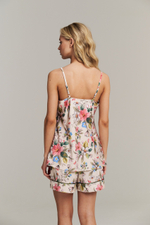 Шелковый топ с цветами