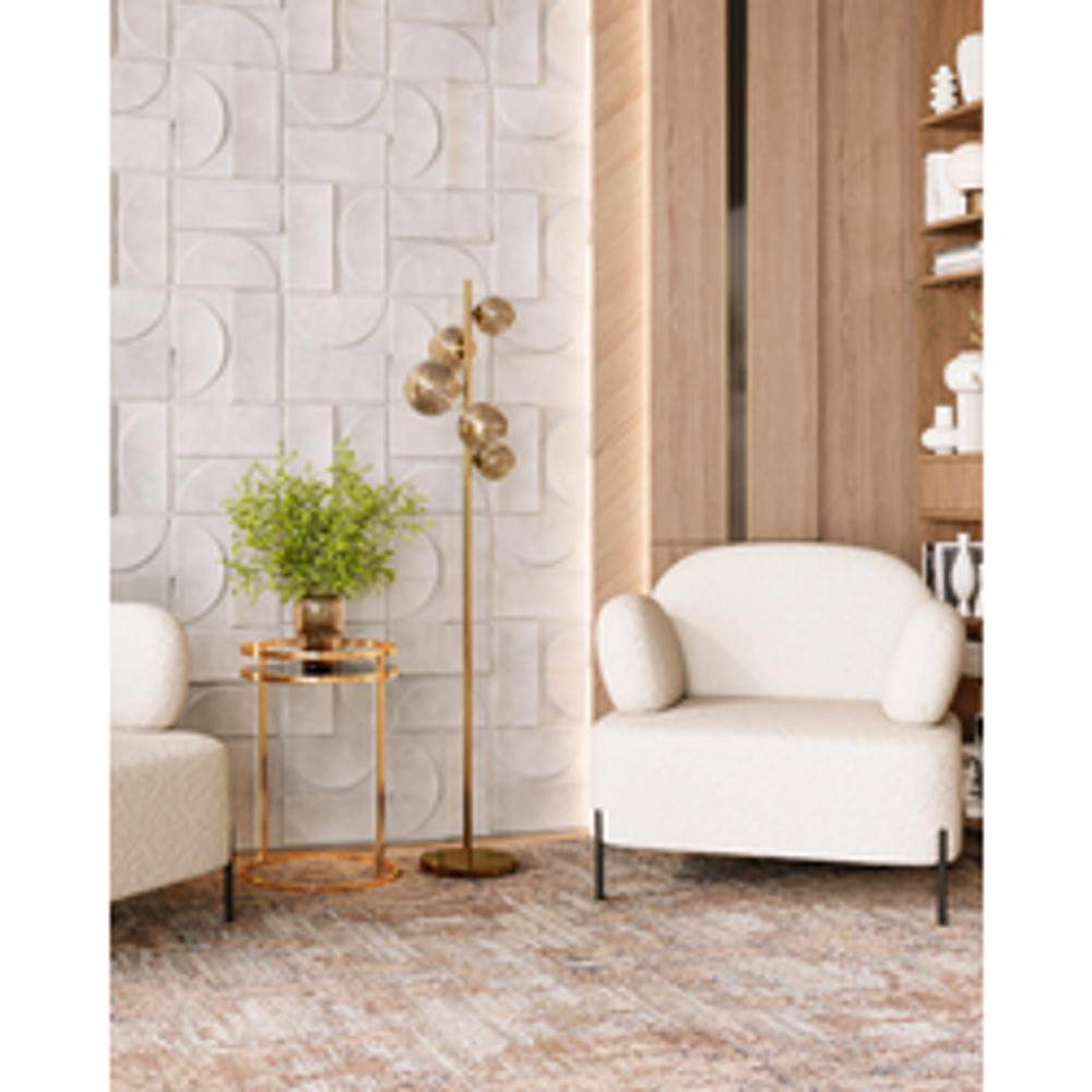 Журнальный столик Гестия 41*60см стекло черное сталь золото