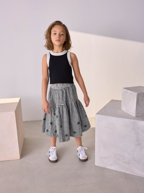Юбка для девочки Next E43-873, Черный, Белый